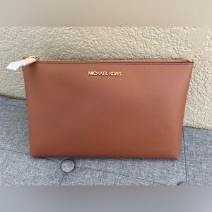 Michael Kors Brown Pouch Clutch